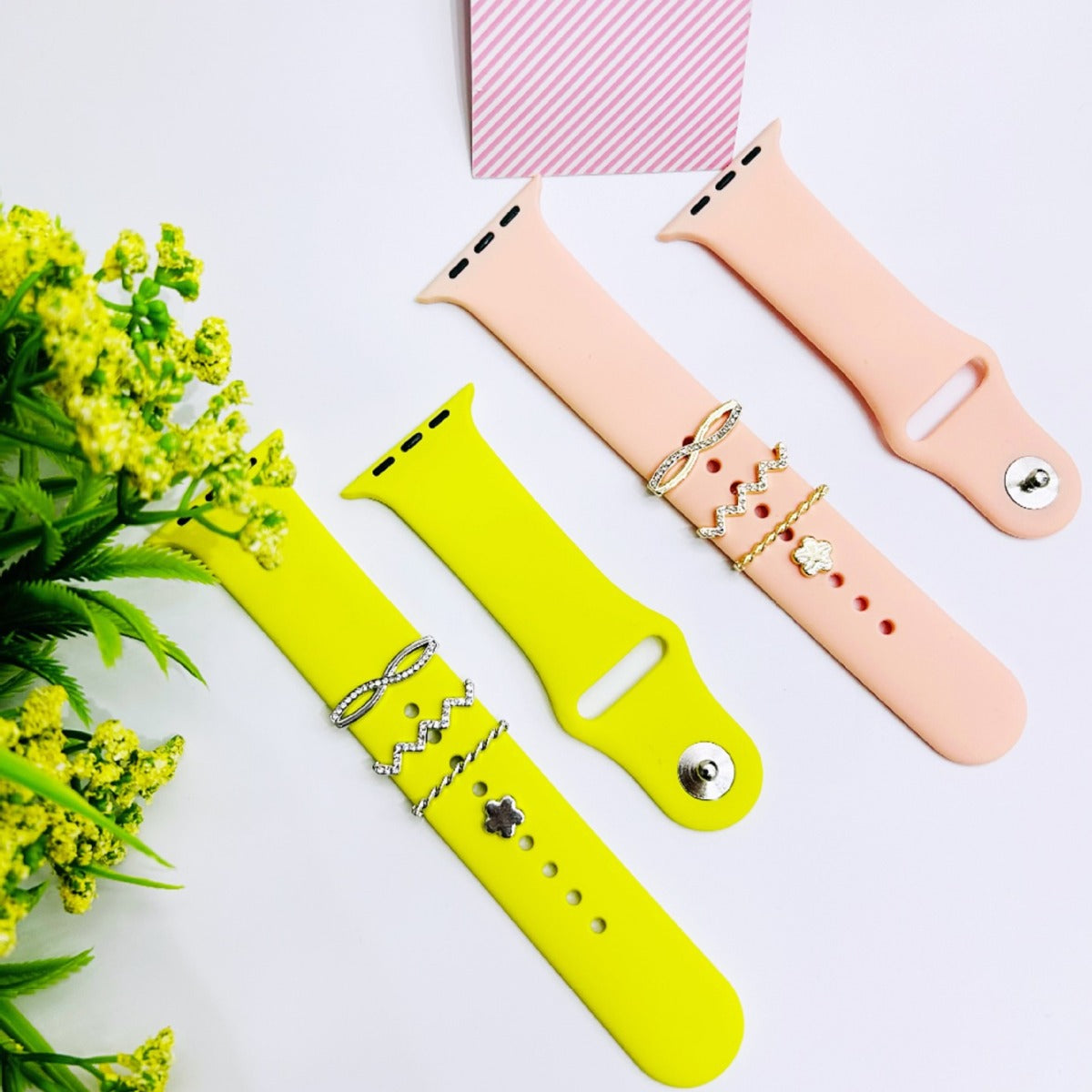 Wholesale Olive Branch Band Charm Set Gold Alloy Four Piece Fashion Accessory For Boutique Resale