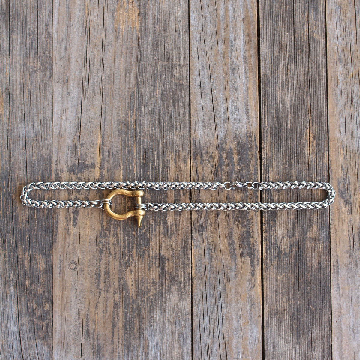 Wholesale carabiner  stainless steel square  necklace