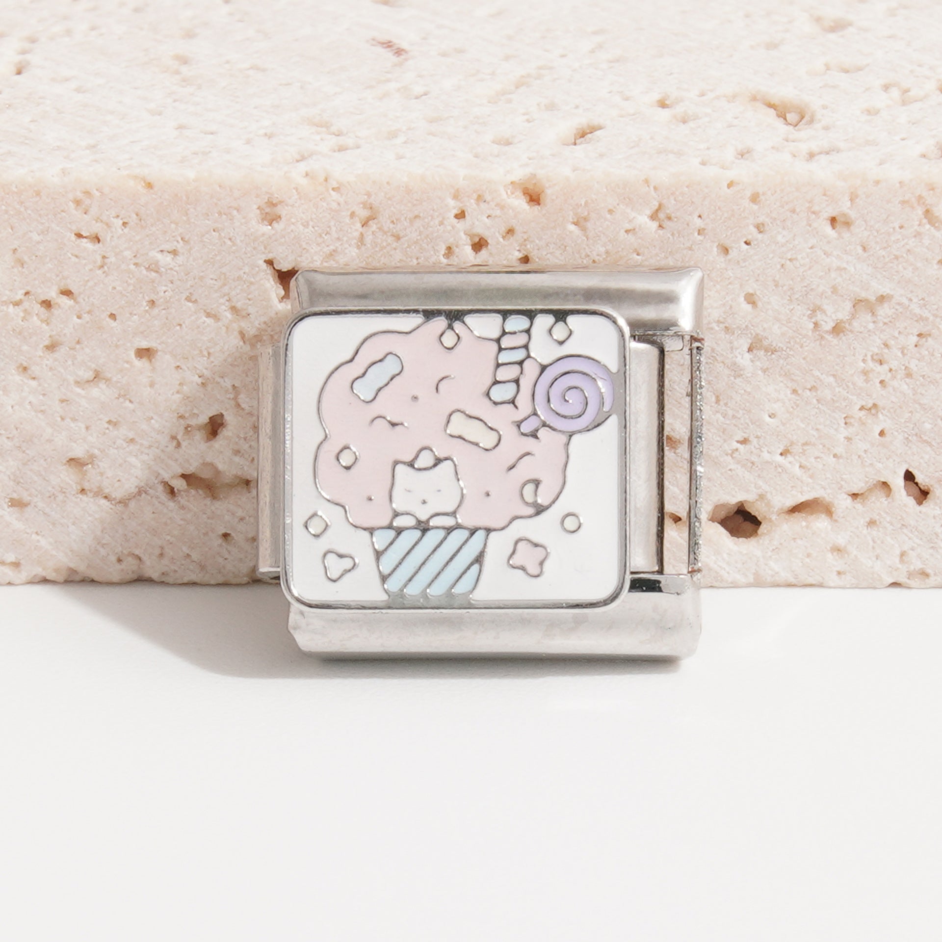 Wholesale 10pcs Italian Charm Bracelet 9mm DIY Splicing Cartoon Cute Stainless Steel Composable Bracelet