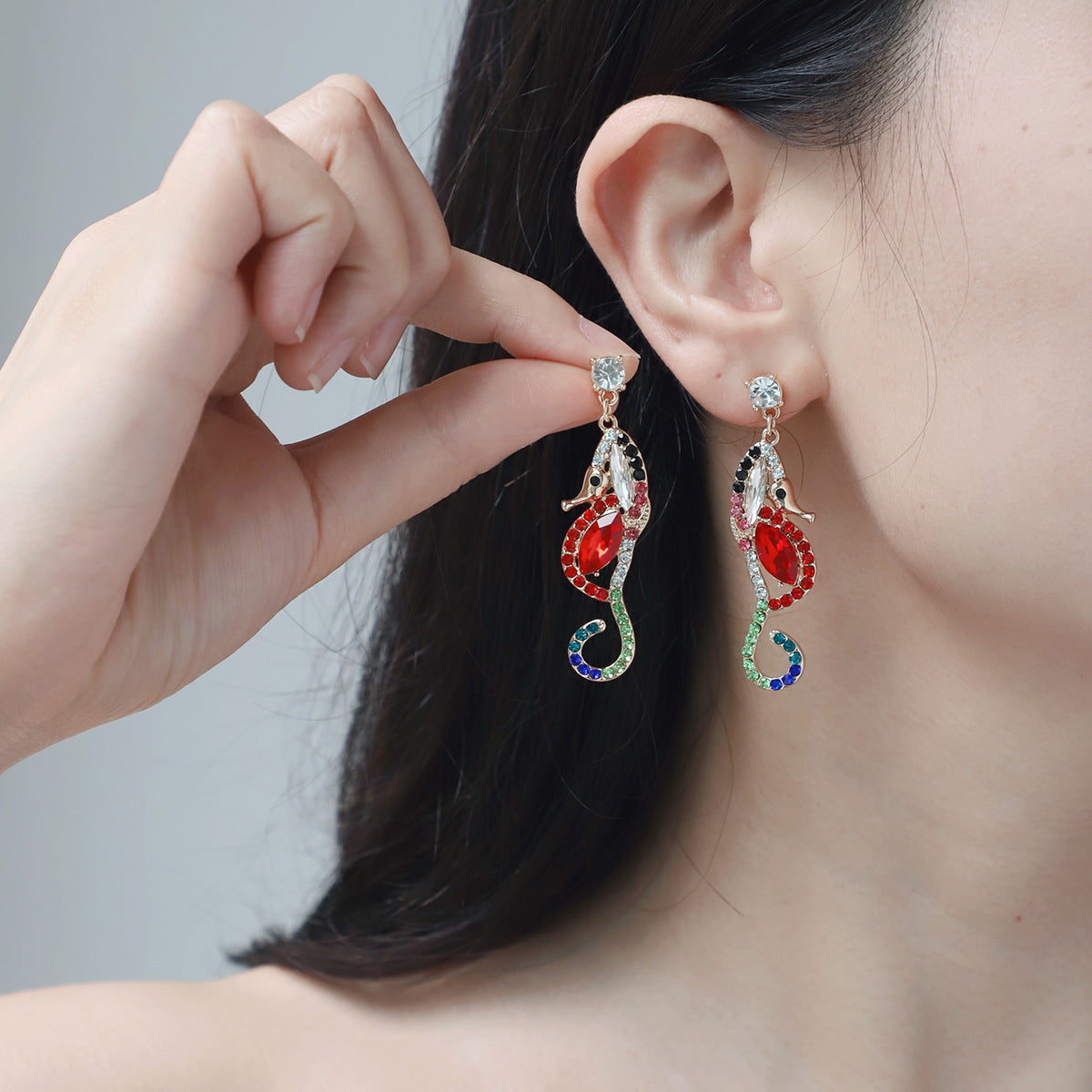 Wholesale Summer Beach Party Earrings Seahorse Crab Shell Earrings ACC-ES-KJ009