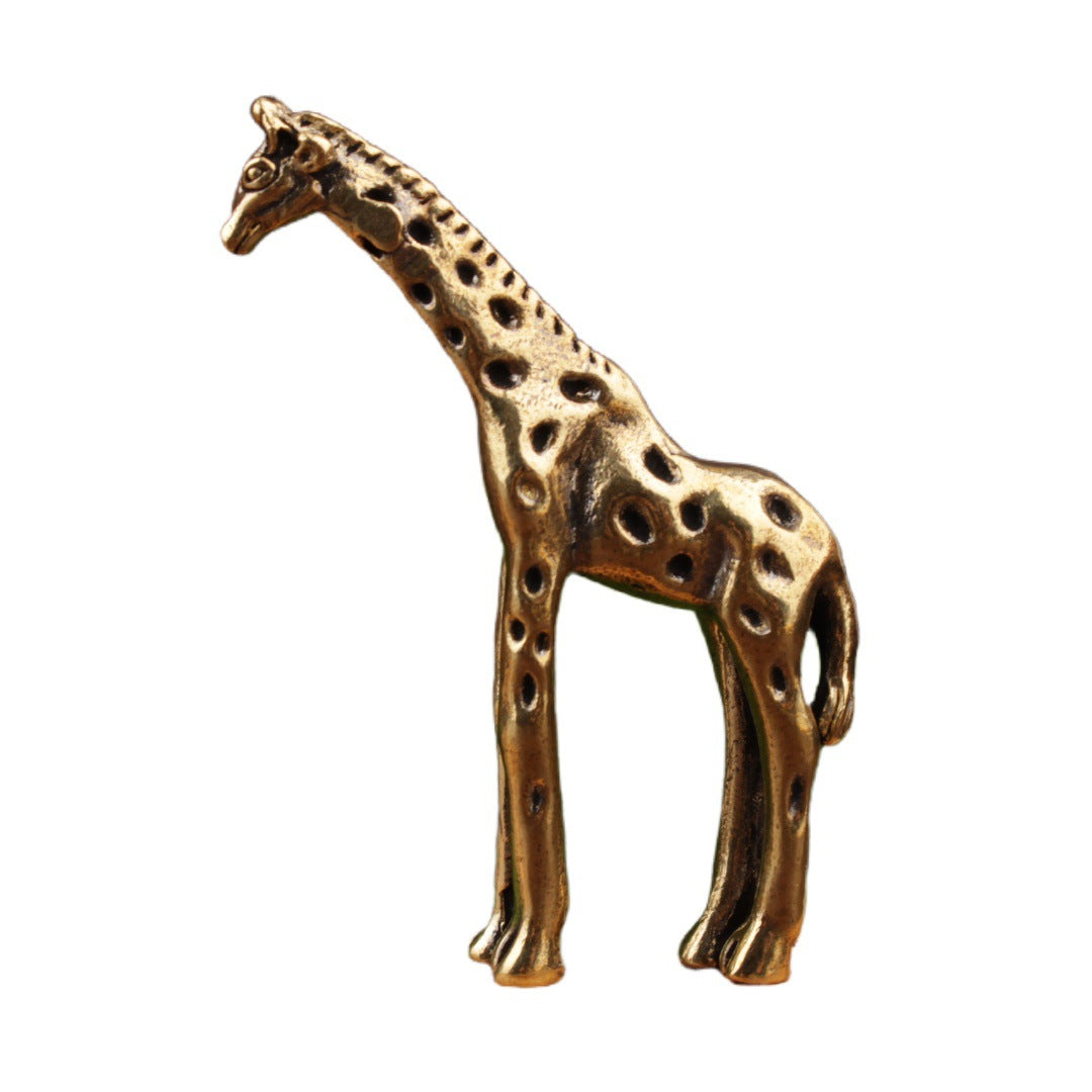 Wholesale Chinese Style Brass Giraffe Ornament for Home Decor Craft Supply