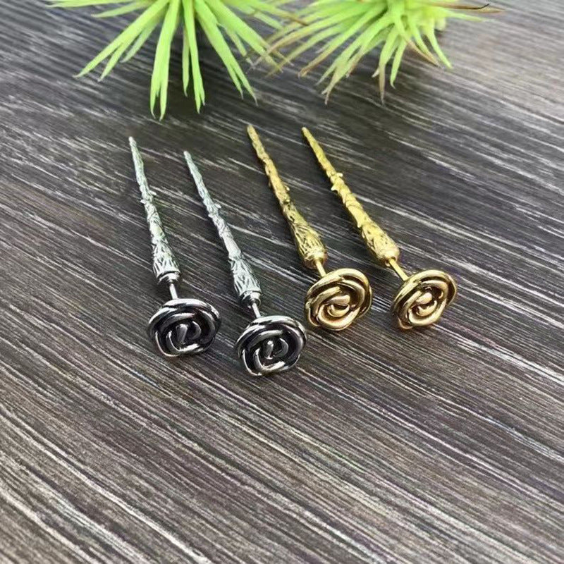 Wholesale  creative retro thorny rose earrings