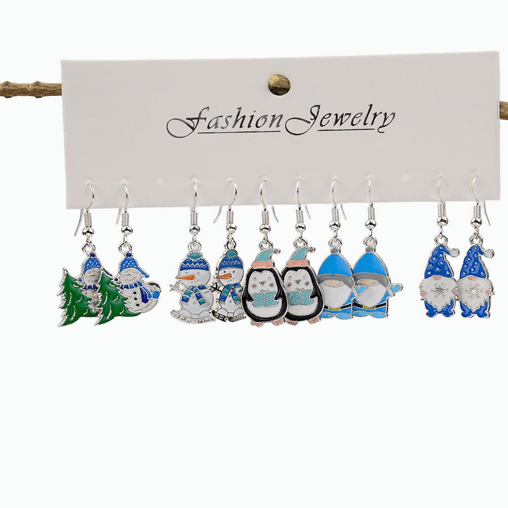 Wholesale Winter Penguin Snowman  Earrings