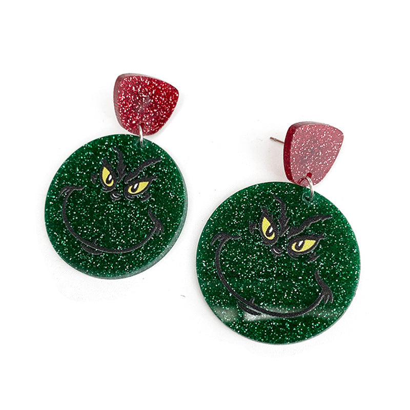 Wholesale  Christmas  flash acrylic earrings