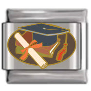 Wholesale Italian Charm Bracelet 9mm DIY Graduation Cartoon  Creative Stainless Steel Composable Bracelet