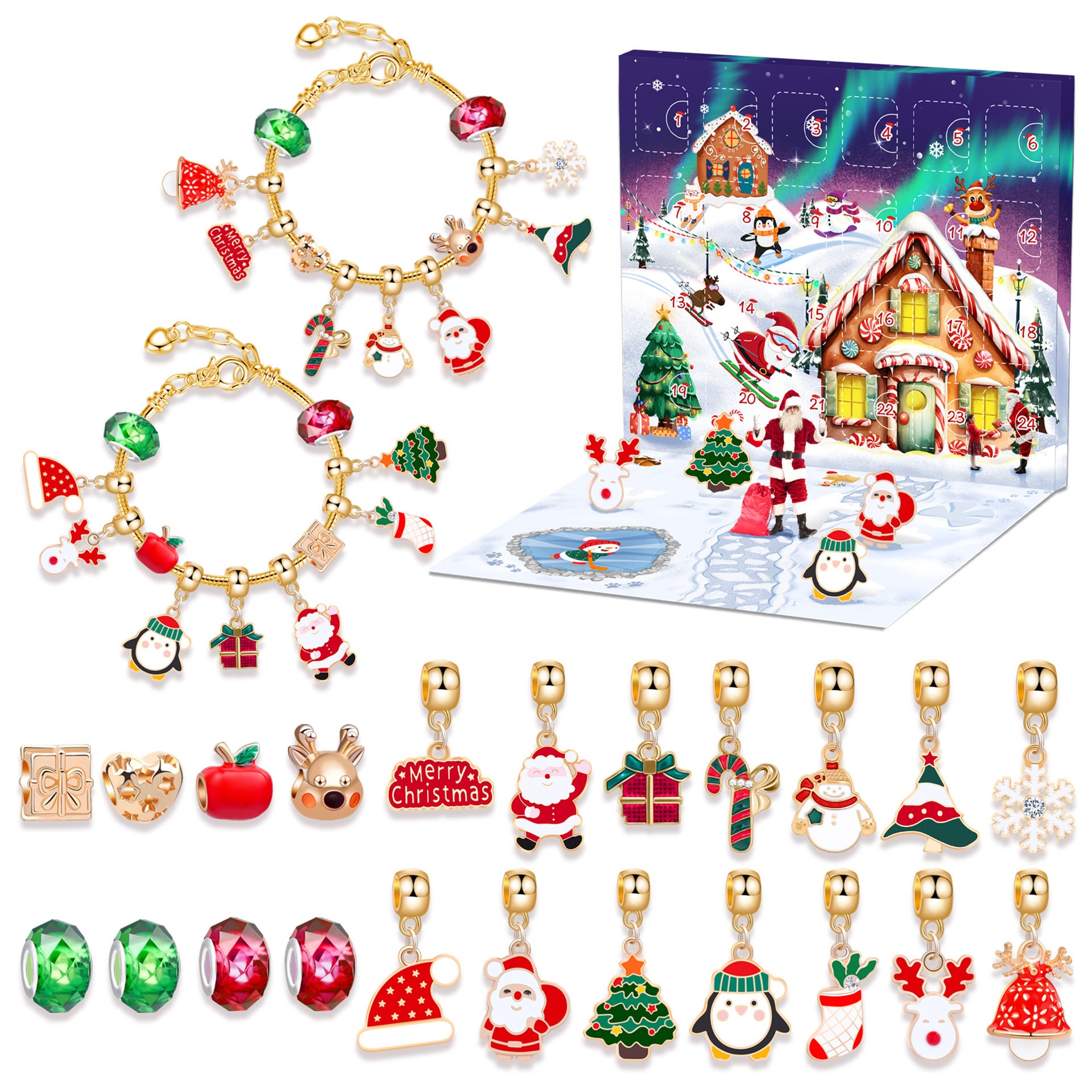 Wholesale Christmas Creative Blind Box Earrings Bracelet ACC-BT-HuaNa001