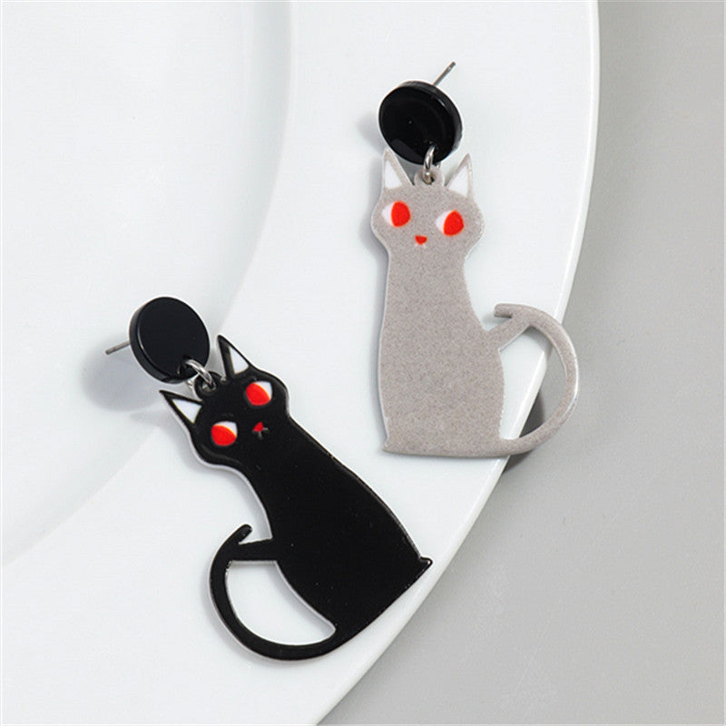 Wholesale Christmas Cat Earrings Acrylic Fashion Accessory Gift for Party Wear Boutique