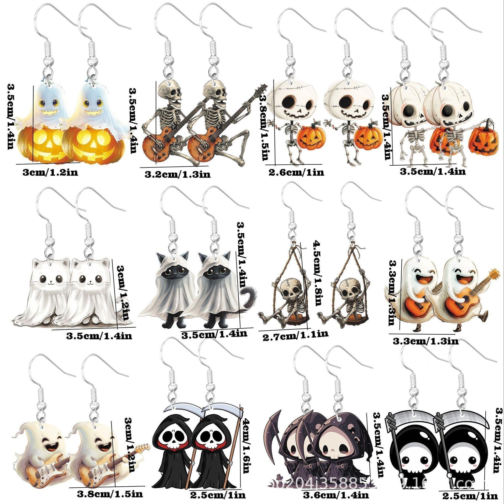 Wholesale Christmas acrylic earrings personality trend travel design earrings