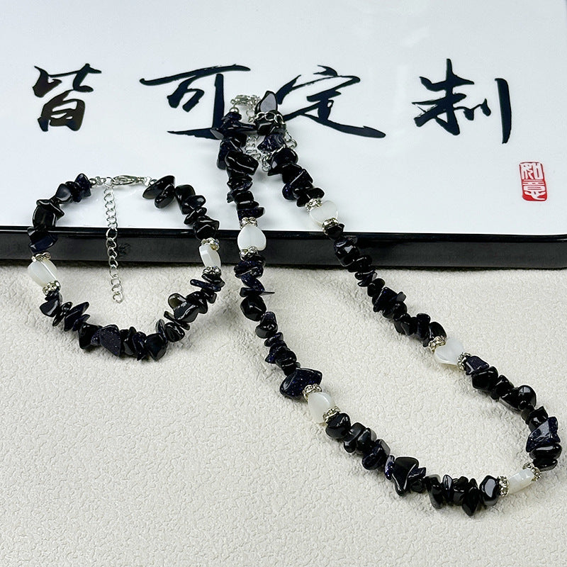 Großhandel natürliche Kiesstich -Barock -Perlenkette