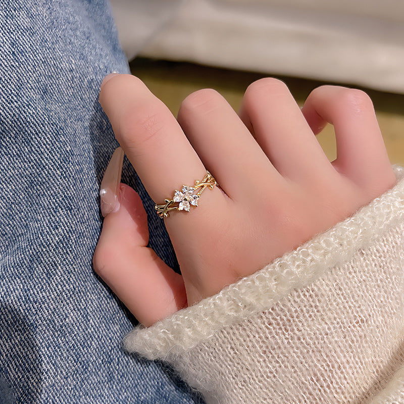 Wholesale Adjustable Micro Pavé Zircon Ring Fashion Accessory Gift for Women