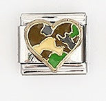 Wholesale 5pcs Italian Charm Bracelet 9mm DIY Splicing Heart Series Stainless Steel Composable Bracelet