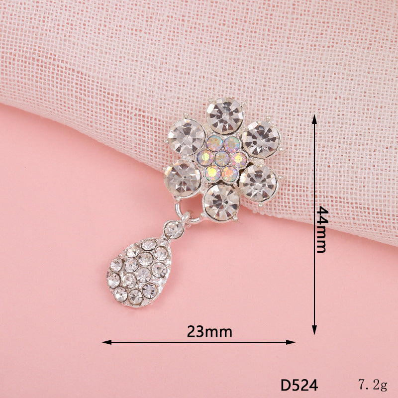 Wholesale  Diamond Pearl Flower Sun God flower brooch gem pendant
