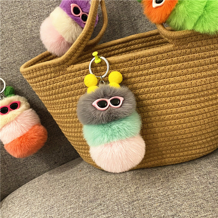 Wholesale Cartoon Cute Caterpillar Plush Keychain ACC-KC-KaiYue008