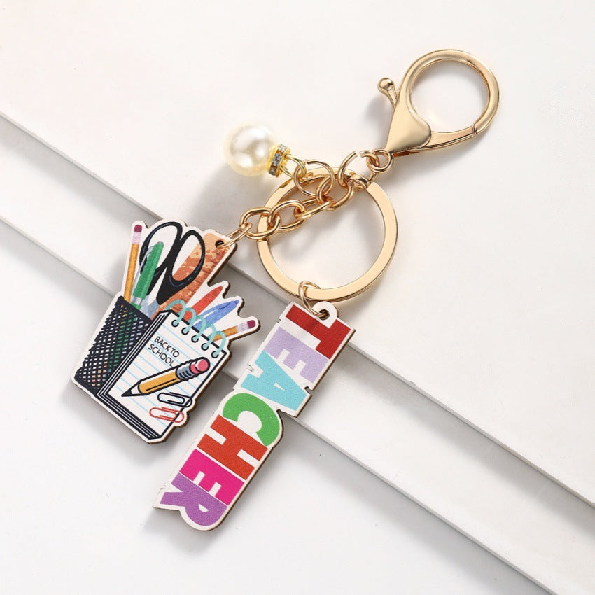 Wholesale Campus Style Graduation Season Wooden Book Keychain ACC-KC-RongR083