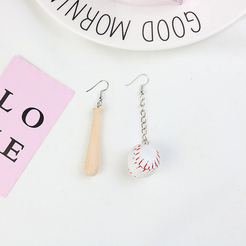Wholesale Baseball Bat Wooden Earrings ACC-ES-YiYuan008