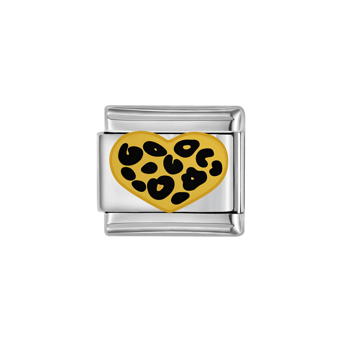 Wholesale Italian Charm Heart Titanium Steel Module Bracelet Free  Matchinging Splicing DIY Charms