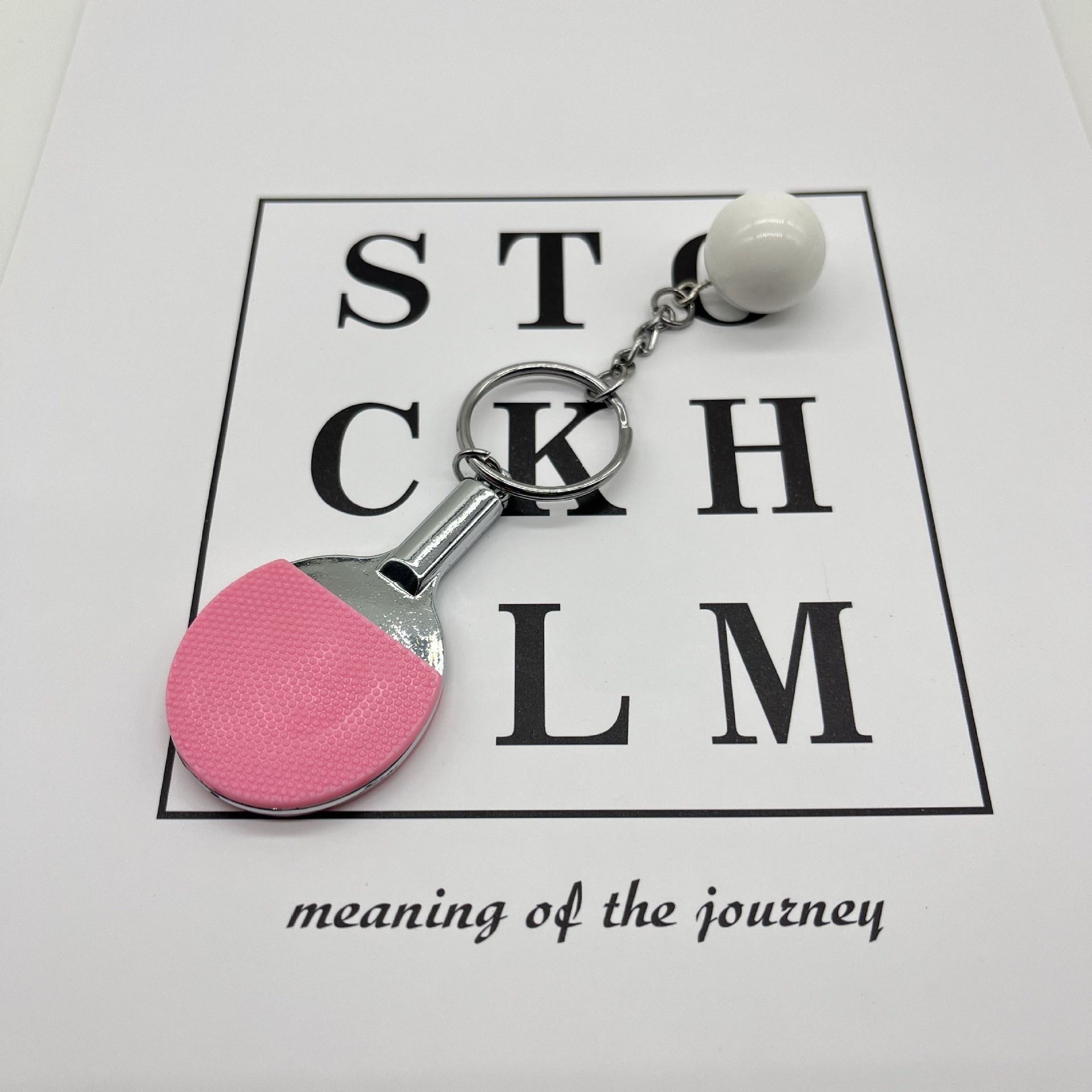 Wholesale  Table Tennis Racket Keychain Metal Sports Keychains