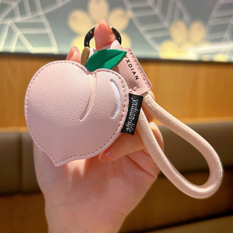 Wholesale Stylish Cartoon Fruit Leather Keychain Cute Bag Charm For Wedding Favors Boutique Resale Accessory