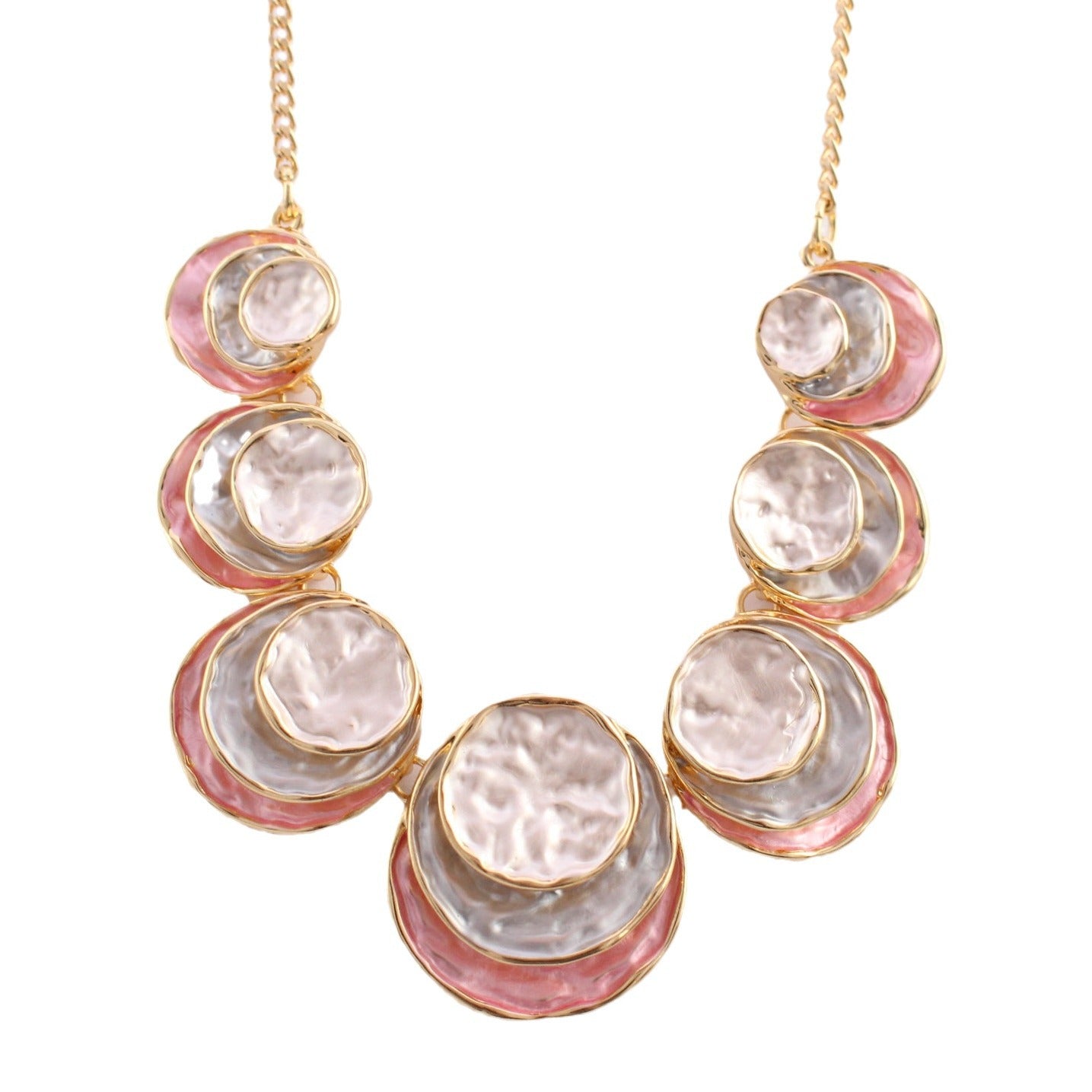 Wholesale  Multi-layer Round Color Coated Necklace