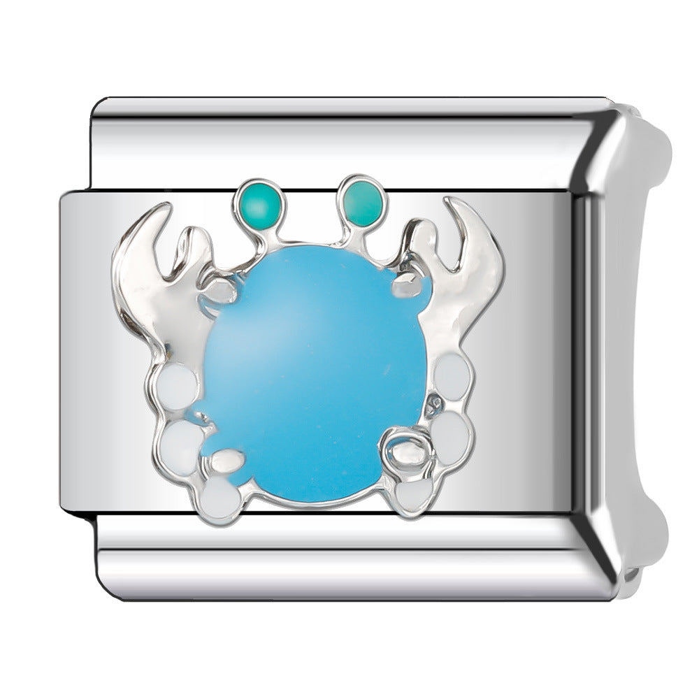 Wholesale Italian Charm Bracelet 9mm DIY Splicing Animal Style Stainless Steel Composable Bracelet