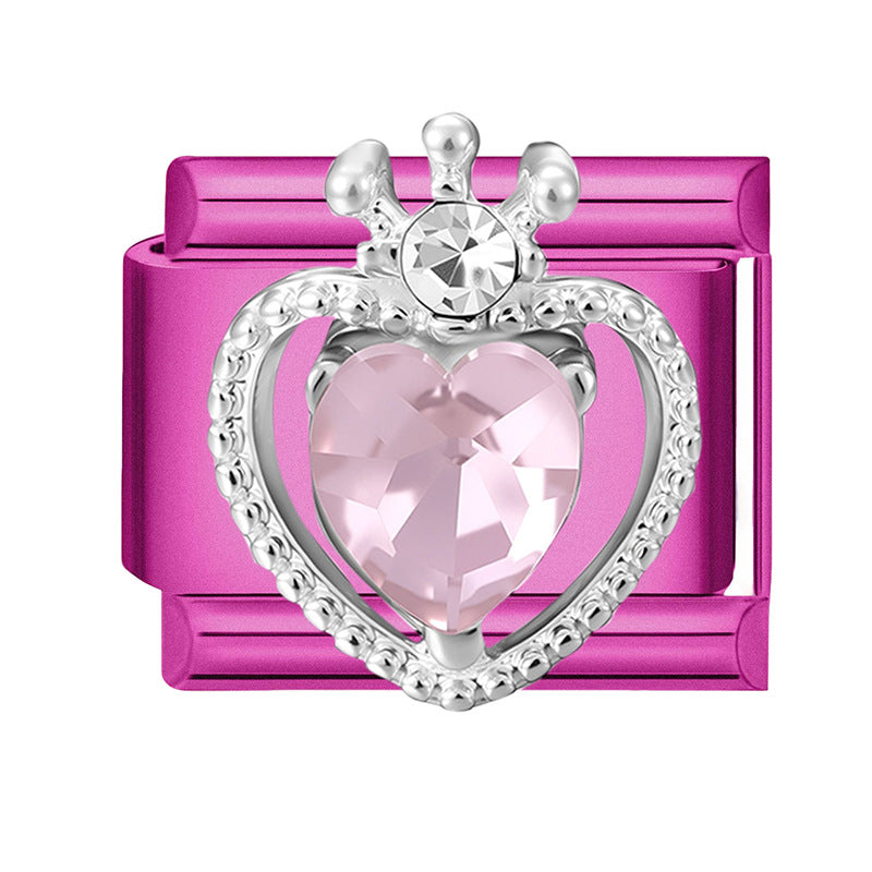 Wholesale 9mm Italian Charm Starter Bracelets DIY square Single Section Creative Stainless Steel Composable Bracelet