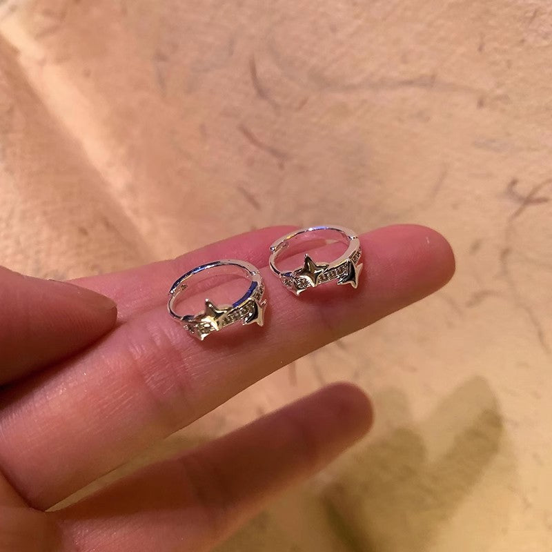 Wholesale  Star Mans Hoop Earrings  Light Luxury Niche Advanced Earrings