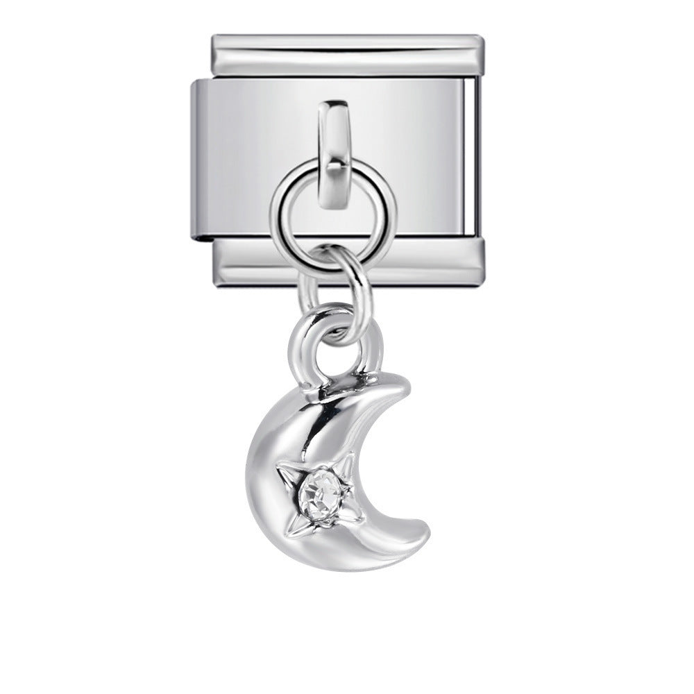 Wholesale Italian modular heart pendant DIY single hook bracelet