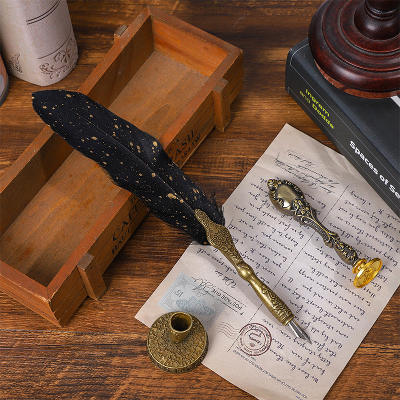 Wholesale Rainbow Color Feather Ballpoint Pen