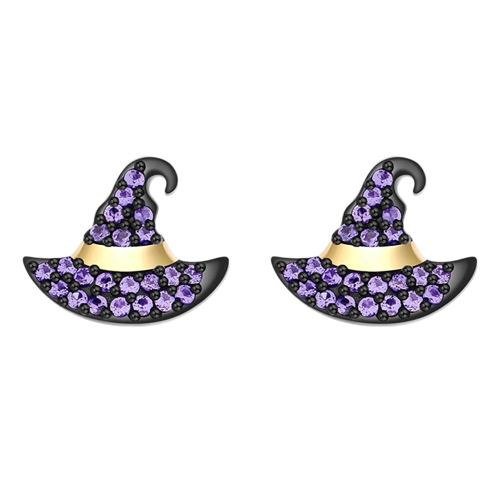 Wholesale  Halloween Witch Hat Earrings Simple Earrings
