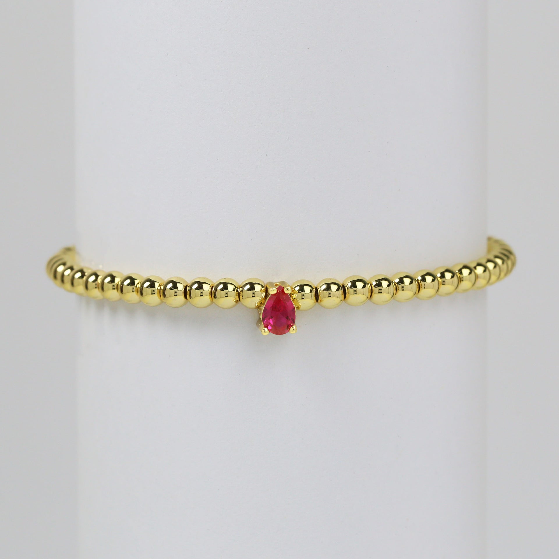 Wholesale  18k gold twelve birthstone December stone color water droplets zircon beaded  bracelet