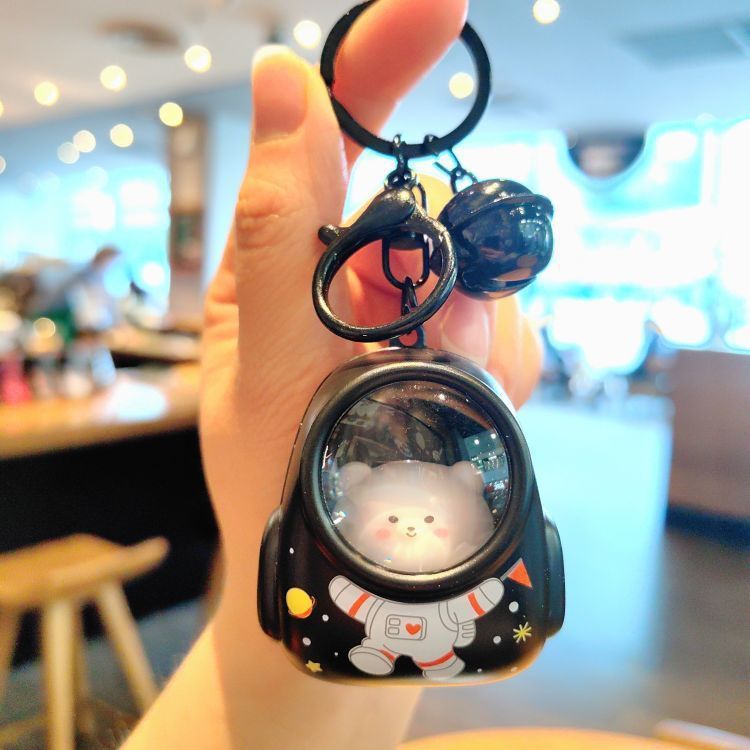 Wholesale cute glowing starry night light keychain