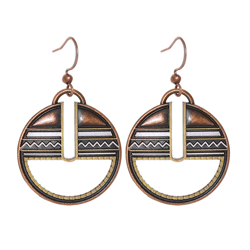 Wholesale Bohemian Geometric Tassel Earrings Set Trendy Jewelry Accessory for Gift