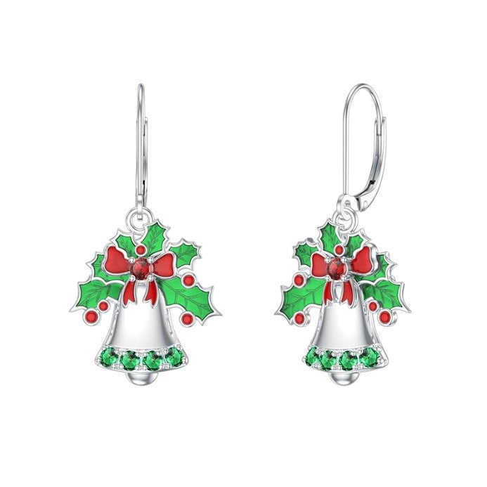 Wholesale  Christmas Ornaments, Creative Personalized Christmas Tree Bow Earrings