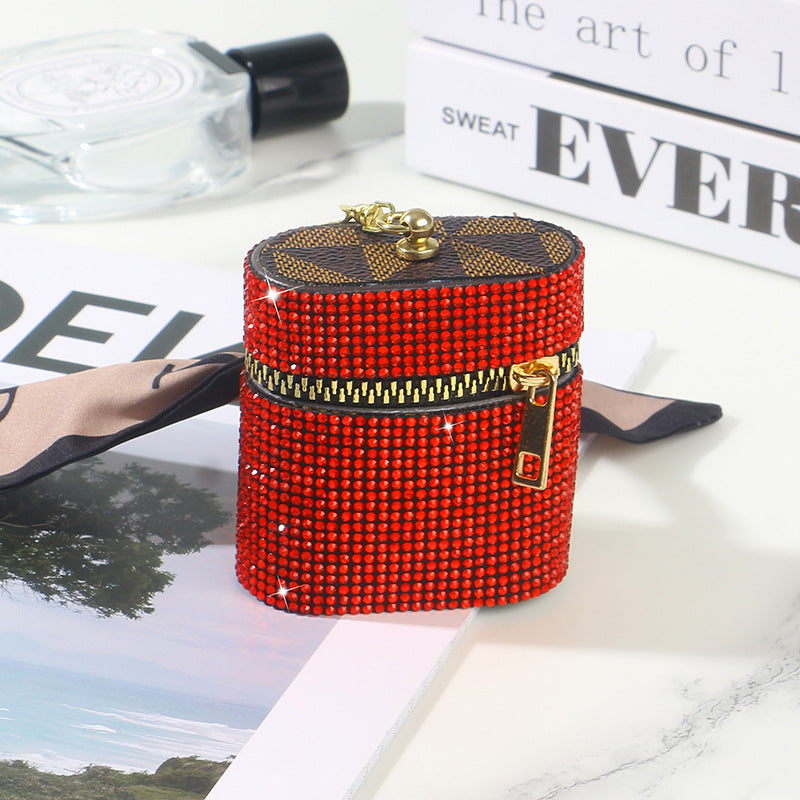 Wholesale Full Diamond Storage Wireless Keychains Wallet Earphone Case ACC-EPC-RuiJie002