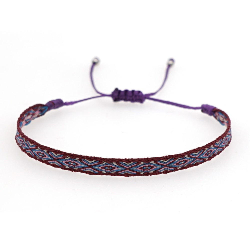 Wholesale Ethnic Style Webbing Lucky Stacking Bracelets Miyuki ACC-BT-Qiqi020