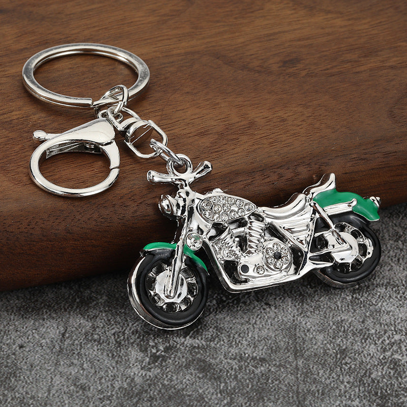 Wholesale Harley Motorcycle Keychain Zinc Alloy Rhinestone Decorative Car Key Accessory Gift for Men