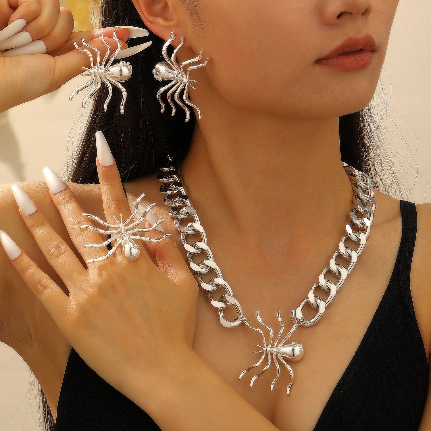 Wholesale Fashion  Earring Ring Necklace Set Animal Jewelry Accessory Party Gift