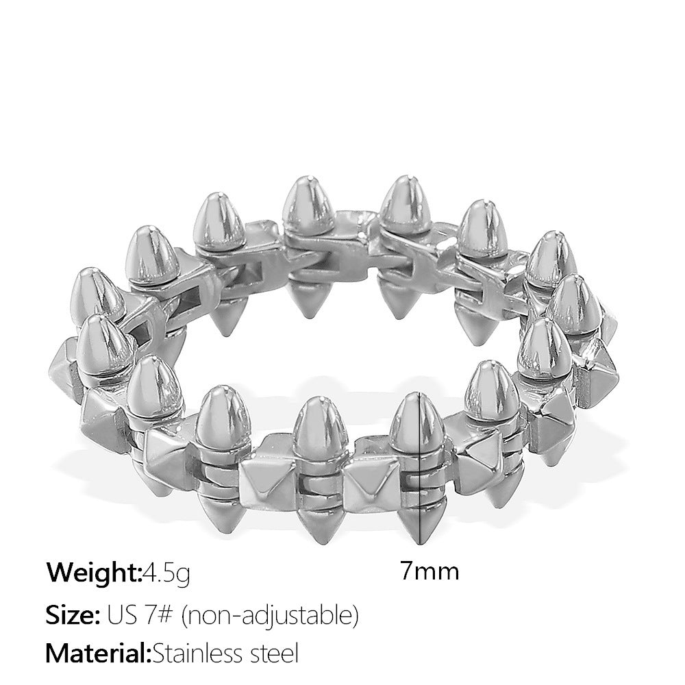 Wholesale  Jewelry suit Fashion Bracelet Hip Hop Cuban Ring Combination Street Style Design