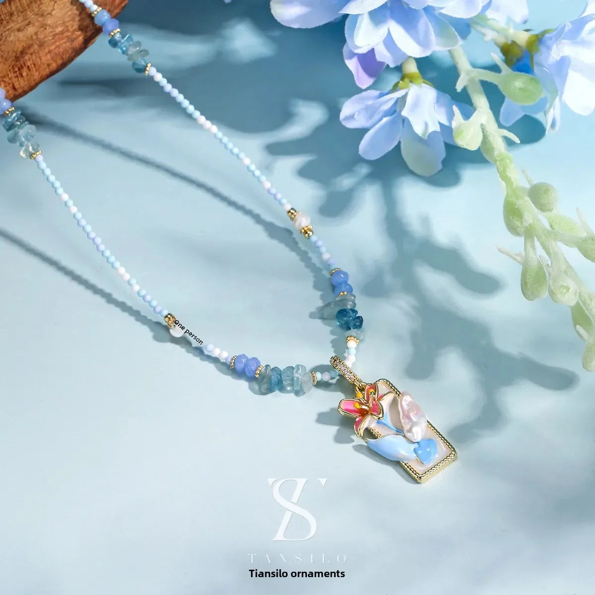 Wholesale  Baroque Pearl Flower Necklace  Light Luxury  Natural Stone Beaded Earrings