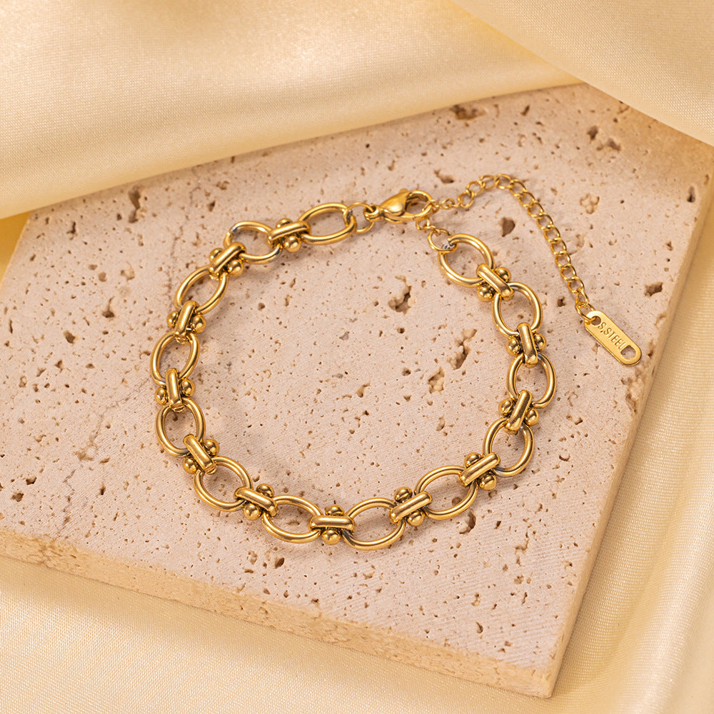 Wholesale Stainless Steel Zirconia Pearl Bracelet ACC-BT-QiYun007