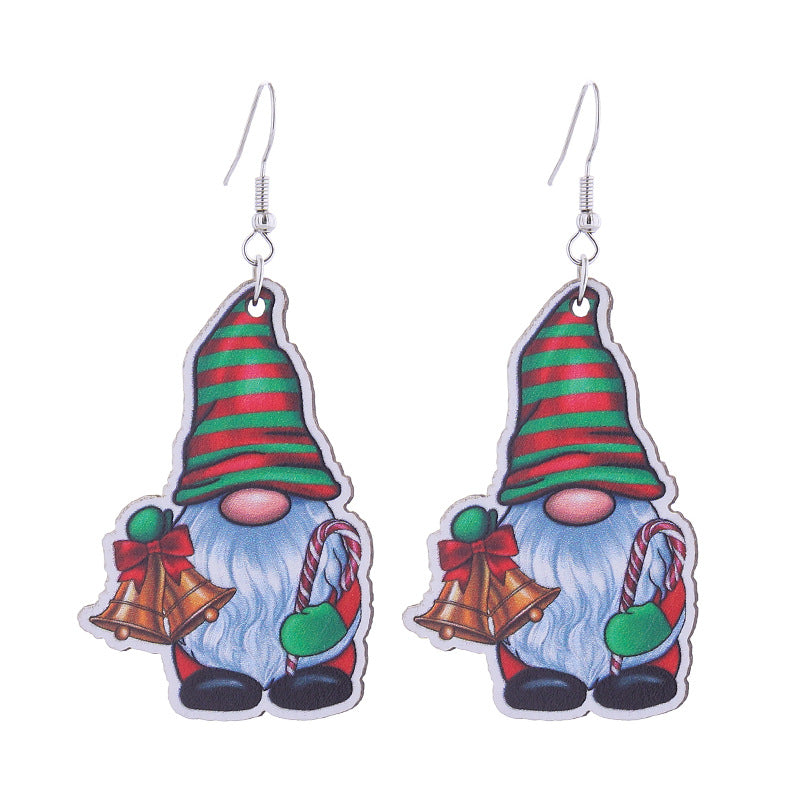 Wholesale Christmas Cute Christmas Dwarf Snowman Earrings ACC-ES-CT034