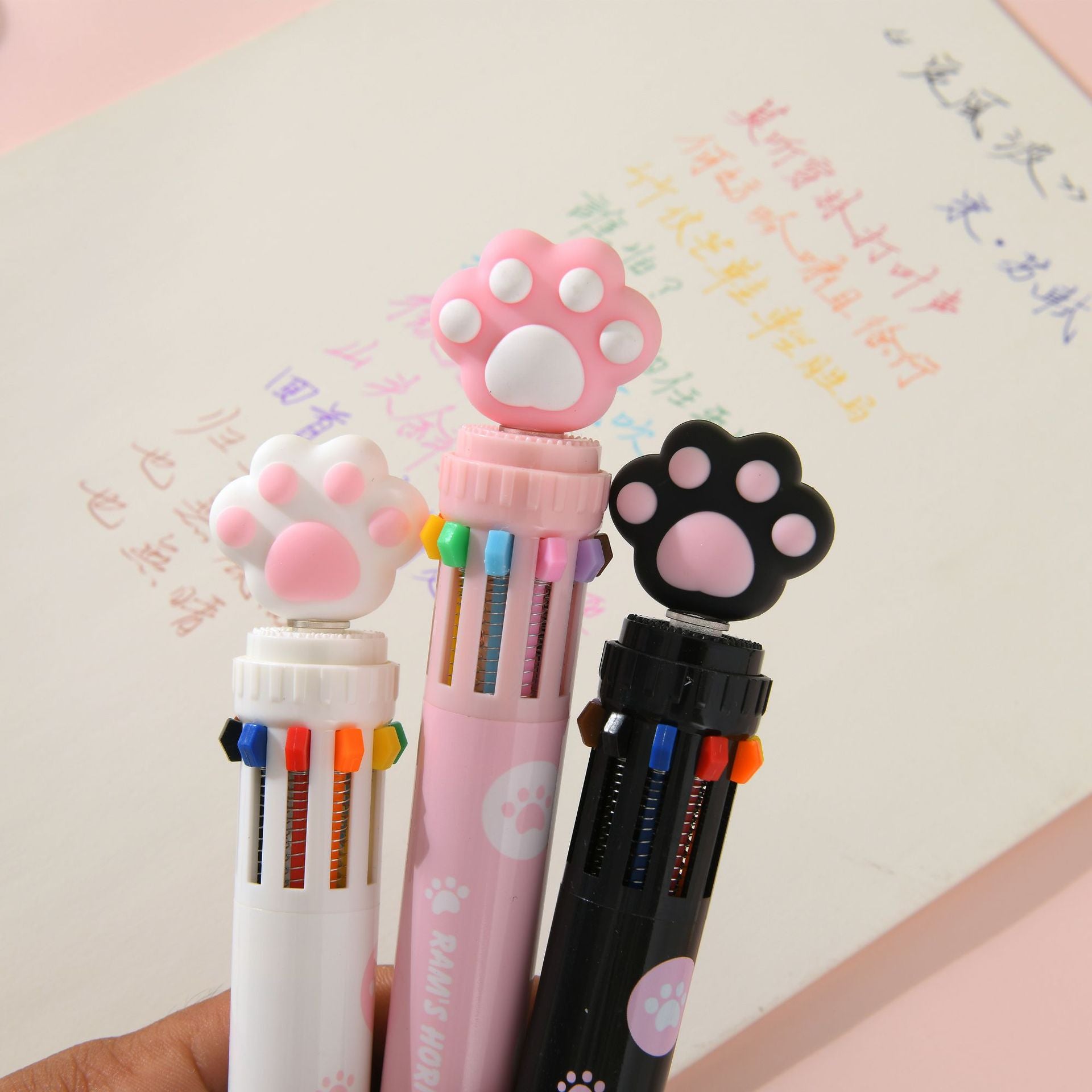 Wholesale Creative Cat Claw ten-color ballpoint pen