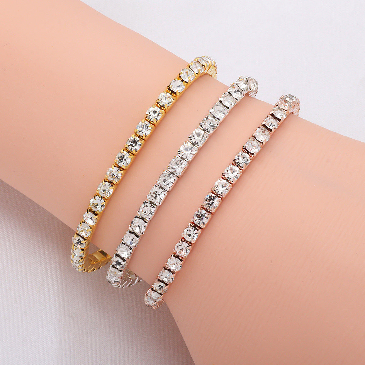 Chaîne de tennis de zircon de bracelet en plein diamant en gros