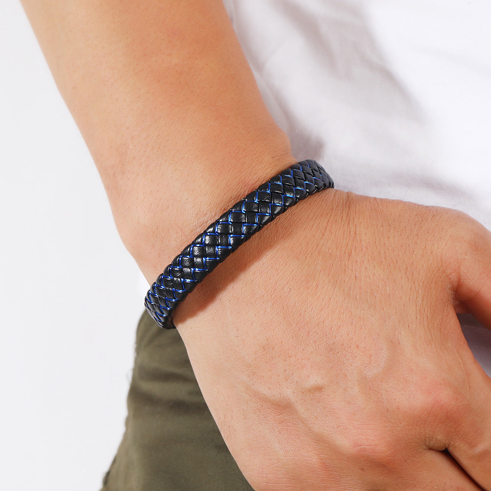 Wholesale 2PCS Leather braided bracelet