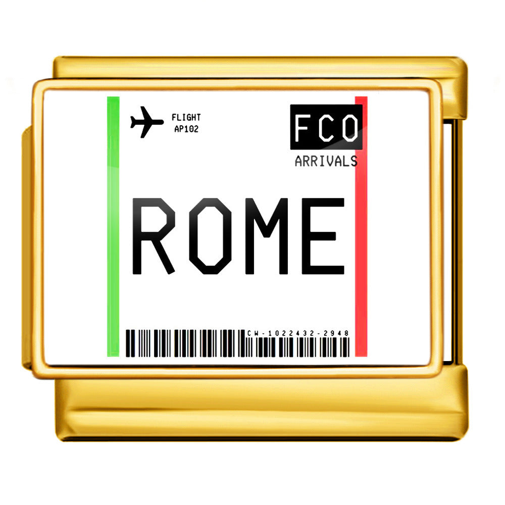 Wholesale Italian Charm Bracelet 9mm DIY  Image Printing  Creative Stainless Steel Composable Bracelet