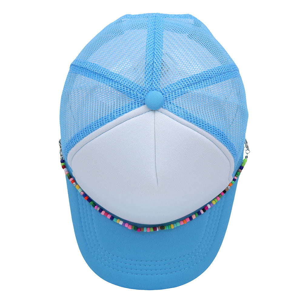 Wholesale Colorful Chain Trucker Cap Mesh Cap Baseball Cap ACC-HT-HaiPu019