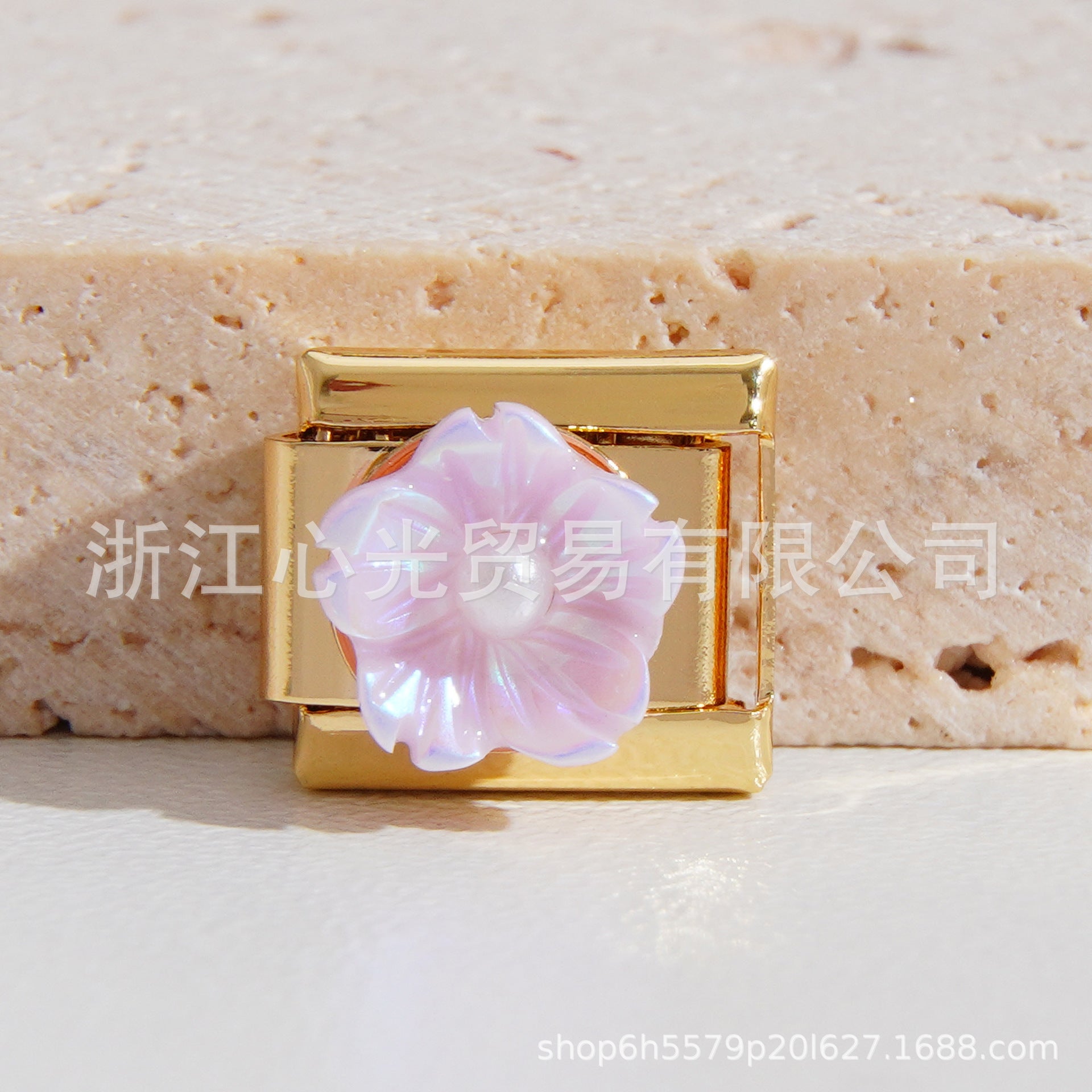 Wholesale Italian Charm Bracelet 9mm DIY Splicing Flower Series Stainless Steel Composable Bracelet