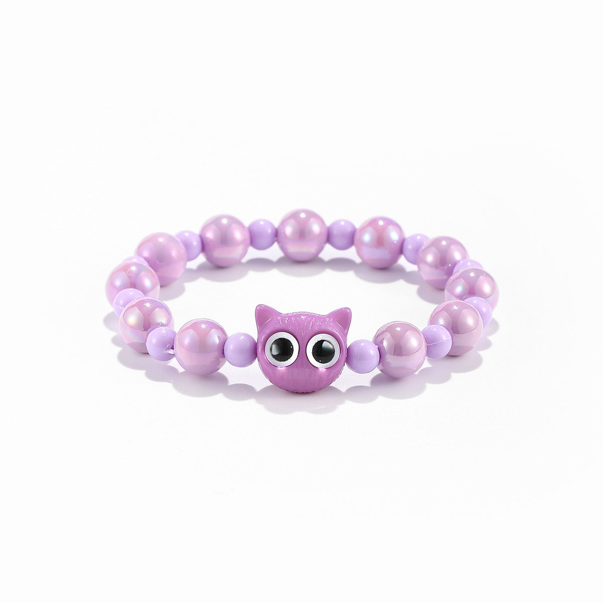 Wholesale Handmade Plastic Resin Cat Beaded Bracelet Sweet Cute Style Women S Chic Fashion Accessory