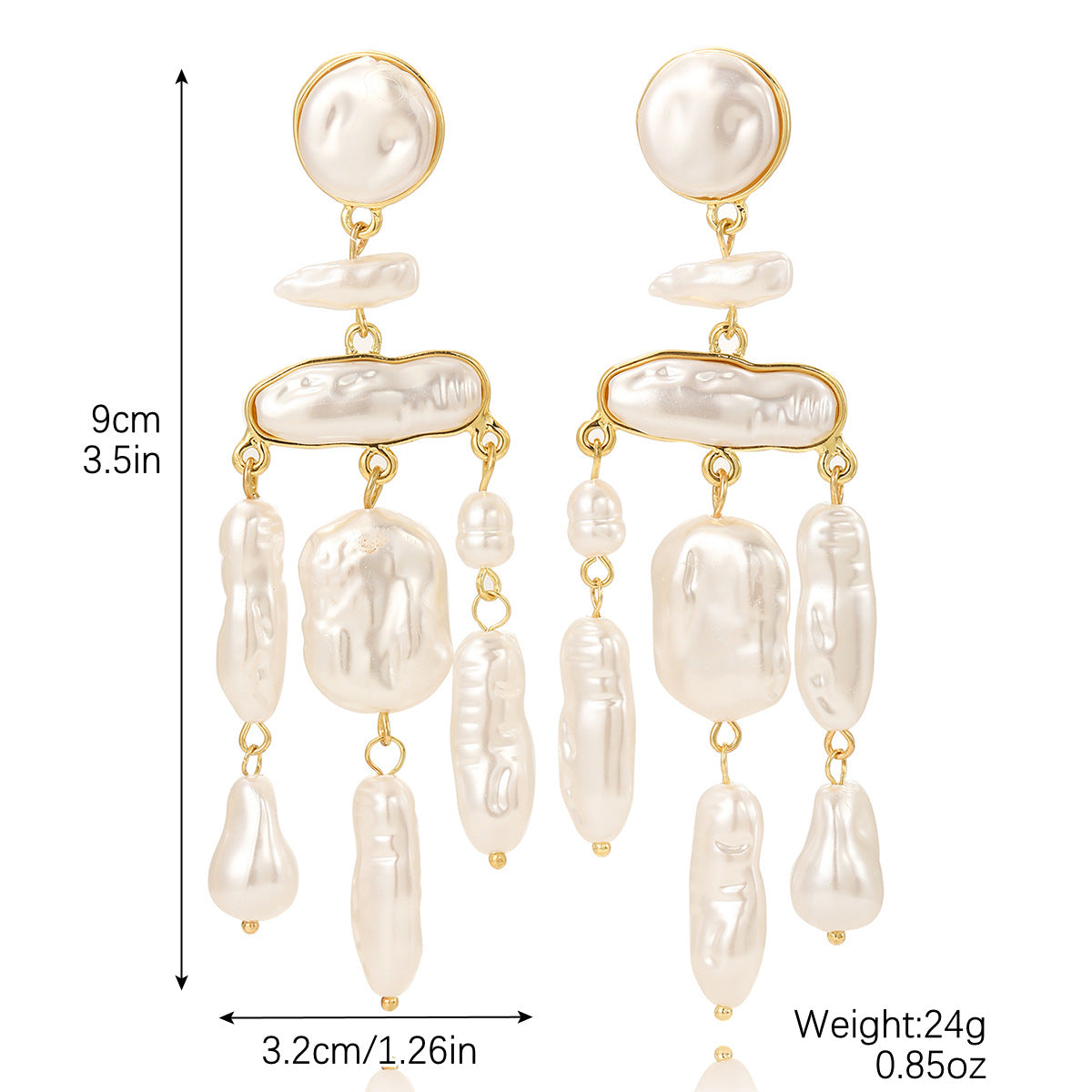 Wholesale Exaggerated Pearl Earrings Statemente Earrings ACC-ES-ManYi005