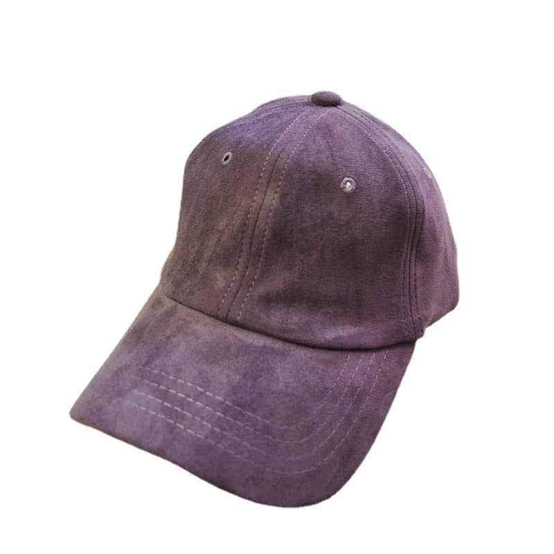 Wholesale  deerskin velvet baseball cap  retro  color outdoor travel sun hat
